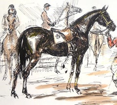 Horseman - Original Tinte, Tempera und Aquarell von J.L. Rey Vila