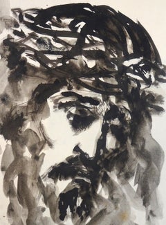 Christ - Original Tempera and Watercolor by J.L. Rey Vila