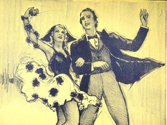 The Spectacle - Lithograph on Brown Paper by A. Greuell - Early 1900