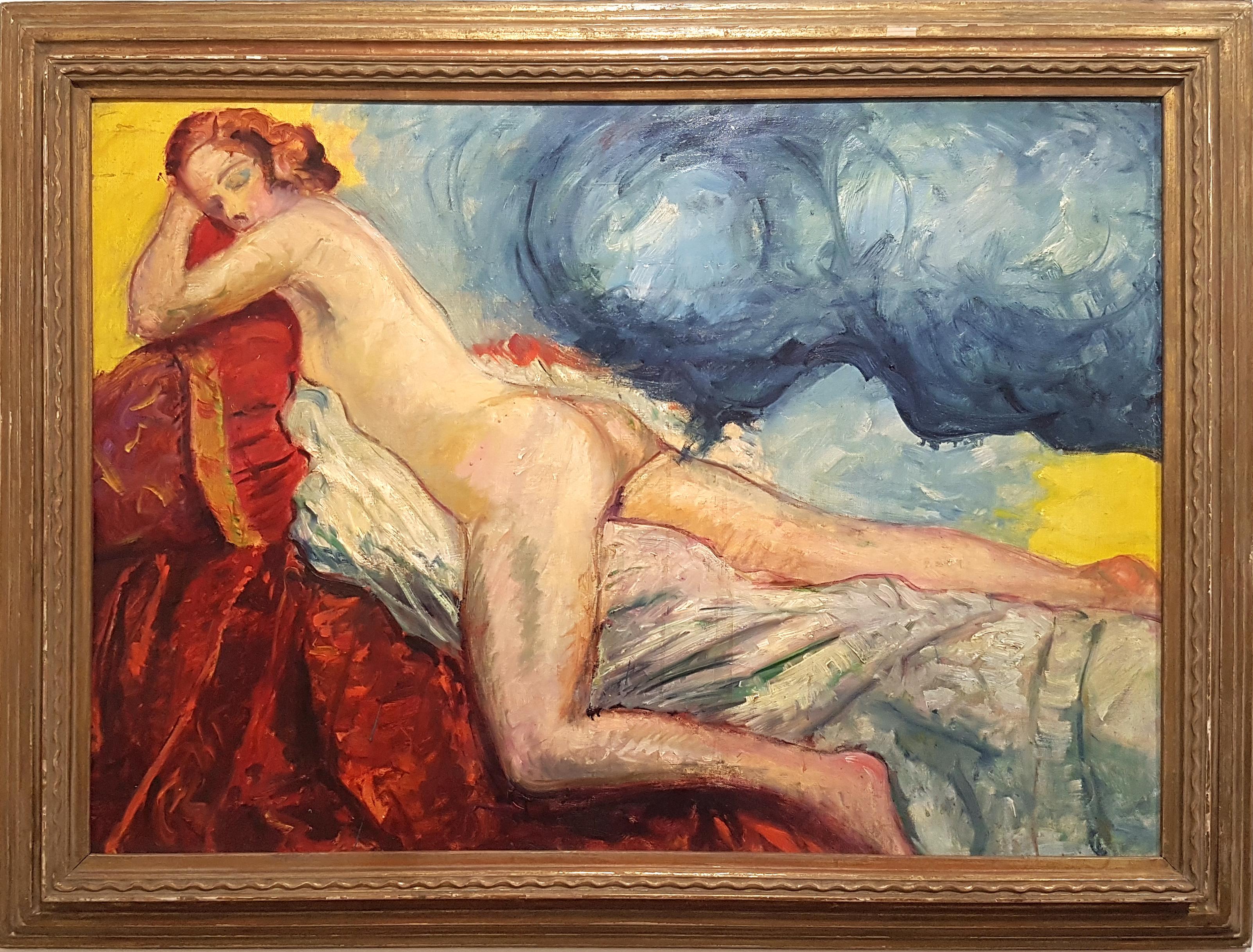 La Dea Io - Oil on Canvas by Antonio Feltrinelli - 1930