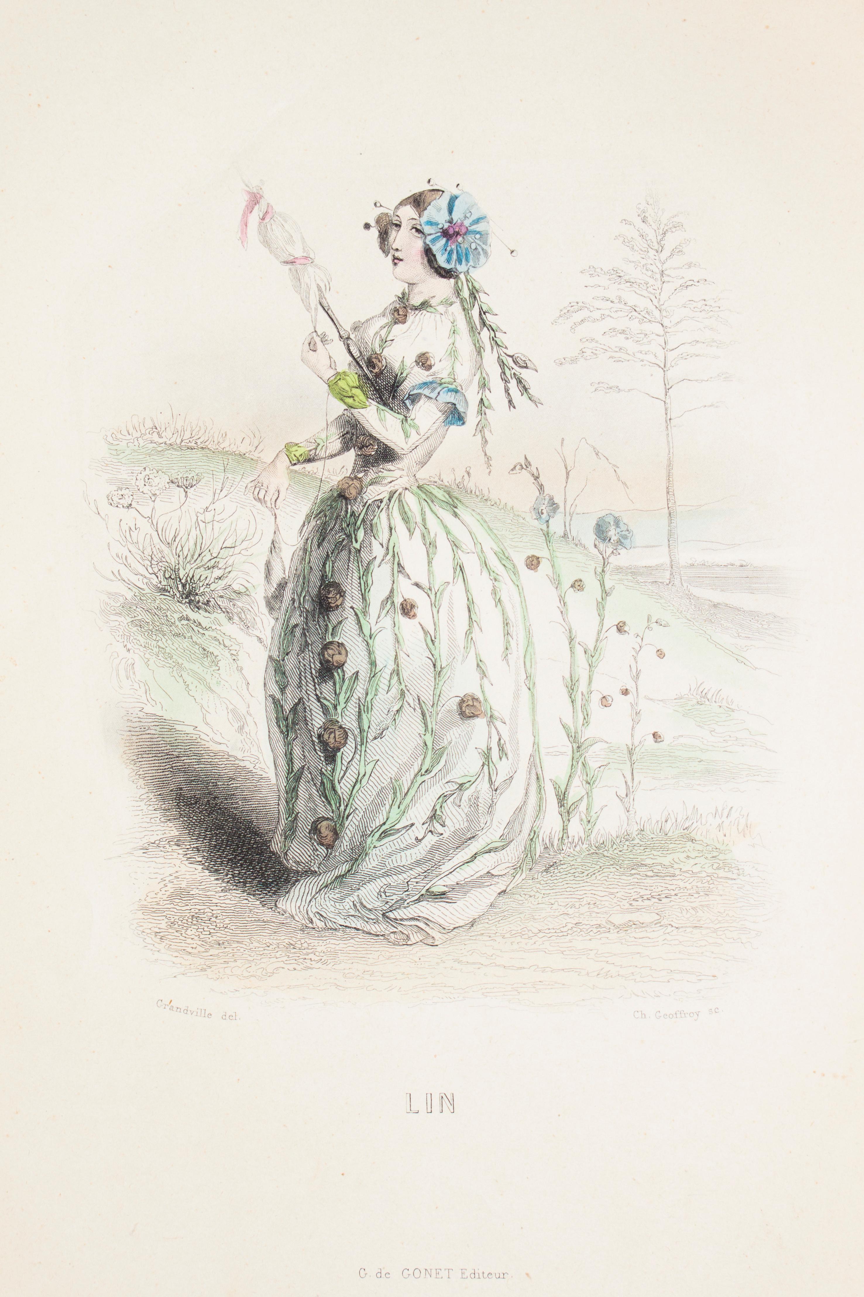 Les Fleurs Animées - Original Edition Illustrated by J.J. Grandville - 1847 16