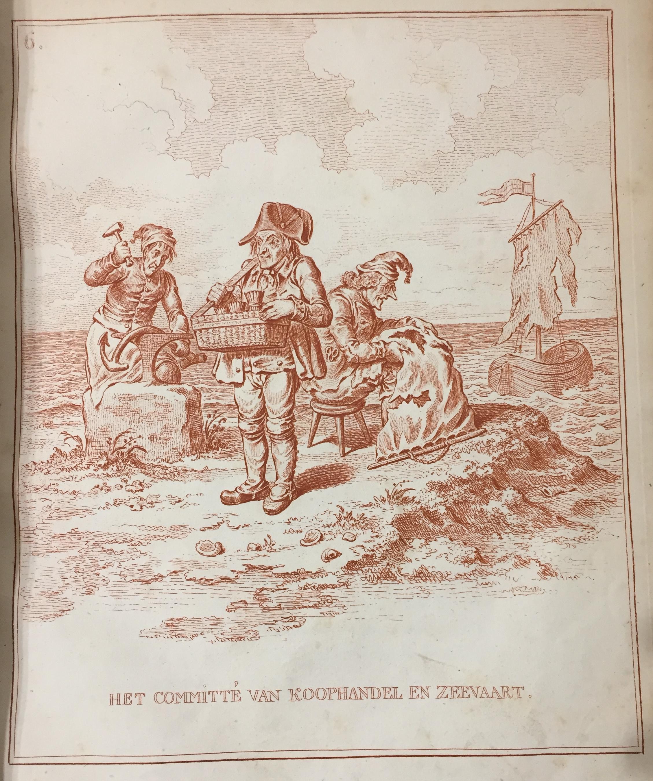 Hollandia Regenerata – seltenes Original illustriertes Pamphlet – 1795 im Angebot 1