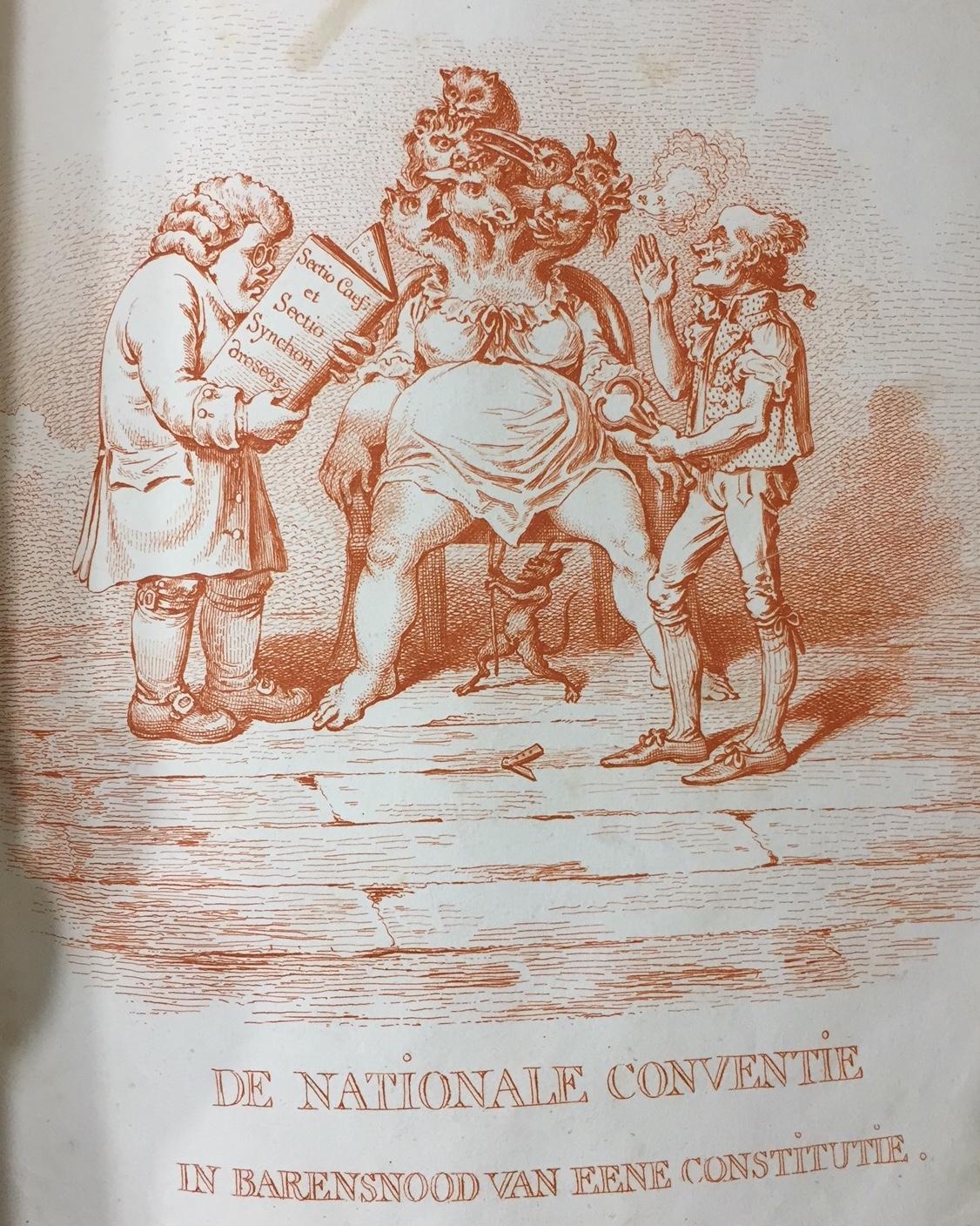 Hollandia Regenerata – seltenes Original illustriertes Pamphlet – 1795 im Angebot 2