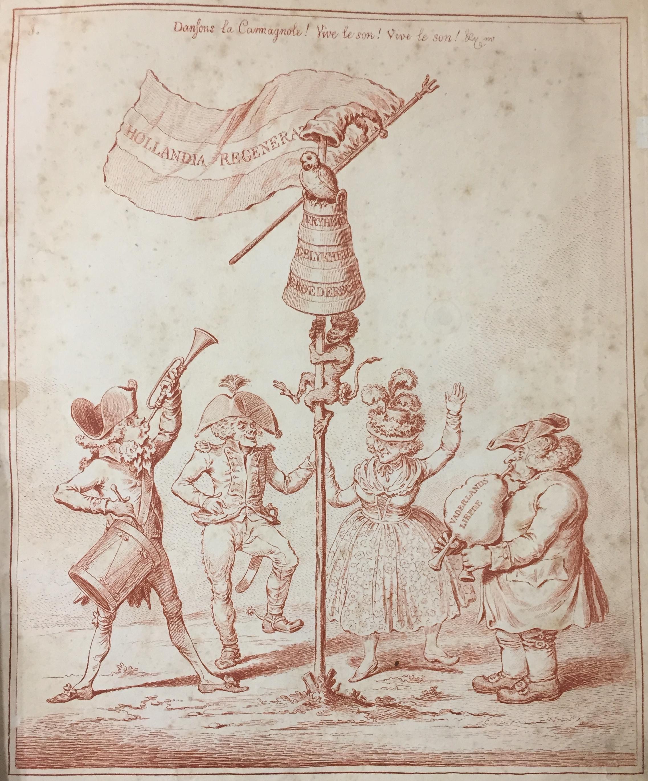Hollandia Regenerata – seltenes Original illustriertes Pamphlet – 1795 im Angebot 3