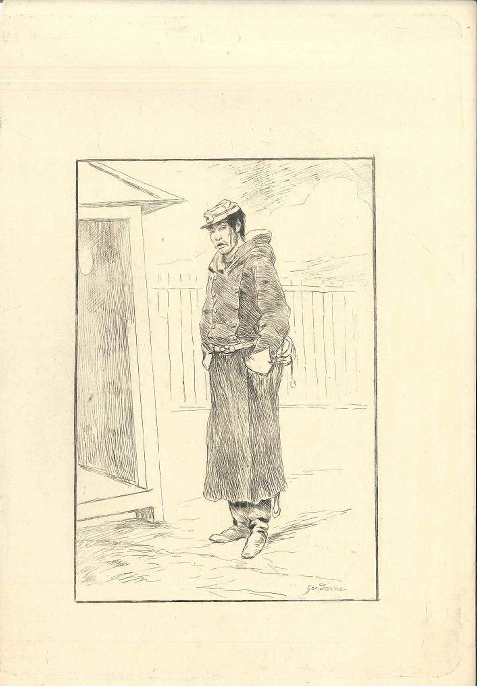 George Ferdinand Bigot - Untitled - Original Etching on Japan Paper by ...