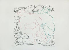Embrace - Originallithographie von Anna Trapani - 1989