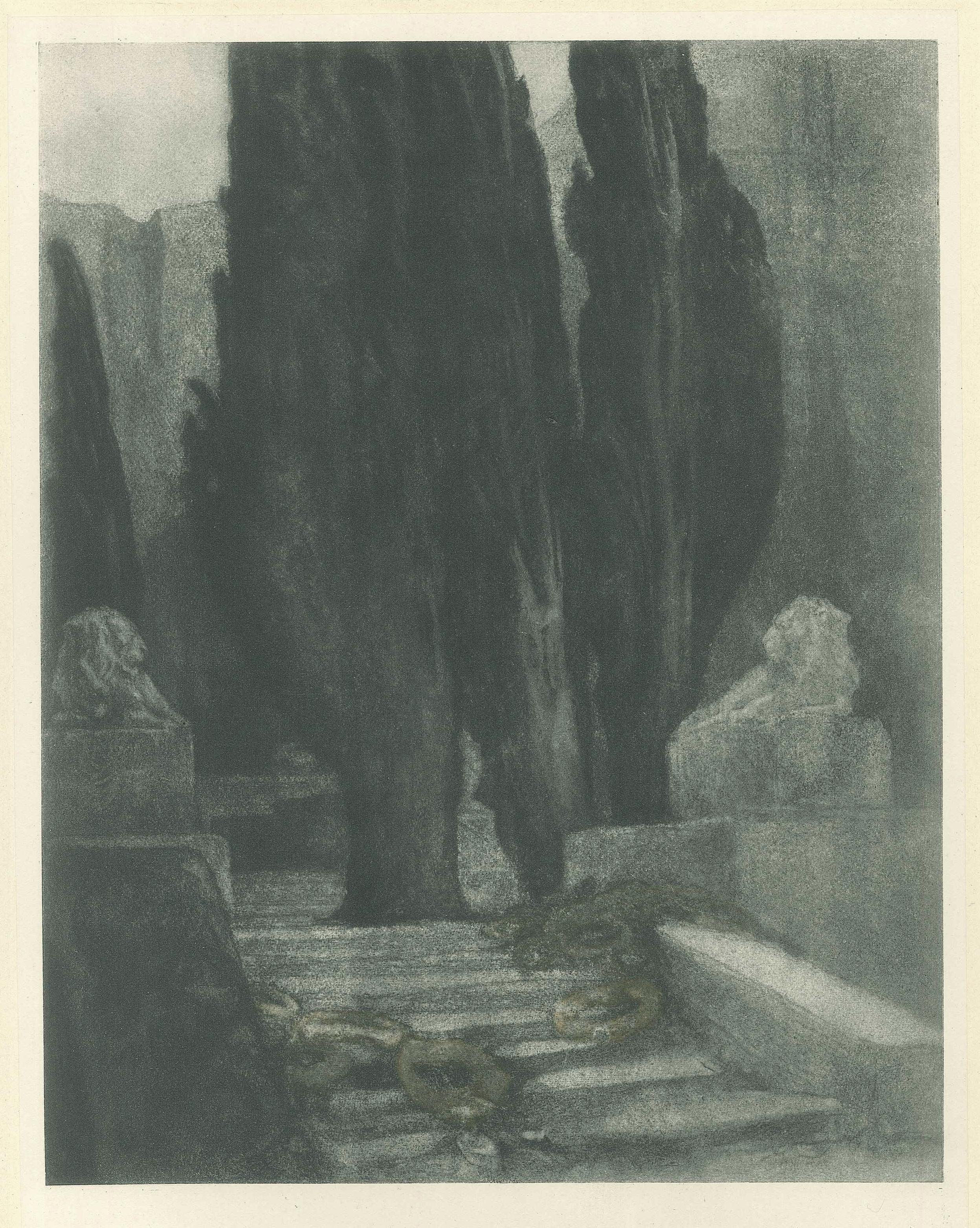 Requiem - Vintage-Hliogravur von Franz von Bayros - 1921 ca.