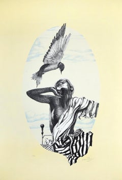 Vintage The Awakening - Original Screen Print by Oscar Pelosi - 1970s
