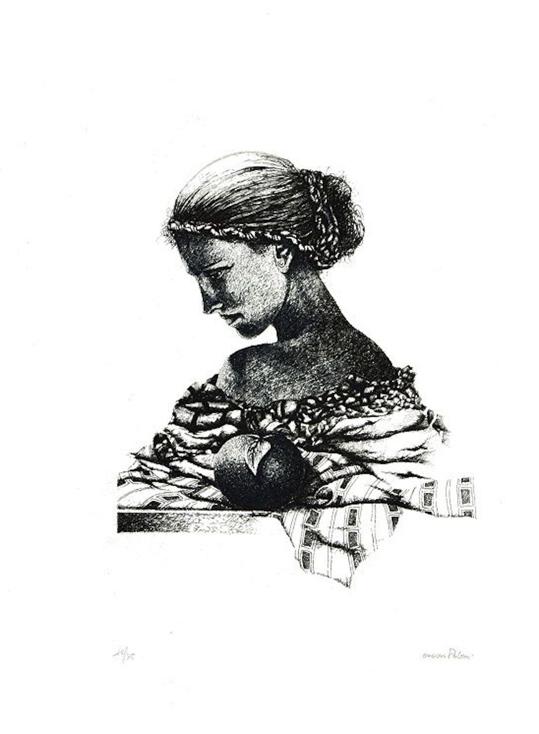 Woman - Original Screen Print by Oscar Pelosi - 1980s