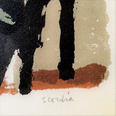 Femme sur fauteuil - Gravure d'Antonio Scordia - 1950