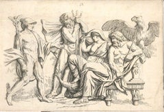 Divinities - Original Etching by J.B. Huet - 18th Century
