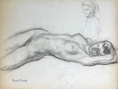 Nude of Woman - Original Drawing on Paper by Albert Fernand-Renault - 1930s