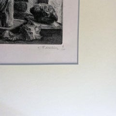 The Woodpecker - Original Etching by Leonardo Castellani - 1934