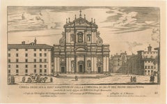 Église dédiée à Sant'Ignacio -  Gravure à l'eau-forte par I. A. B. Falda