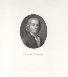 Porträt von Carlo Goldoni – Original-Radierung von R. Morghen – erste Hälfte des 18. Jahrhunderts