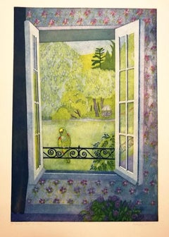 Retro A Parrot on the Window - 1981 - Ferdinand Finne - Aquatint - Contemporary