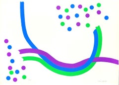 Composición óptica - Serigrafía original de Mario Padovan - 1973