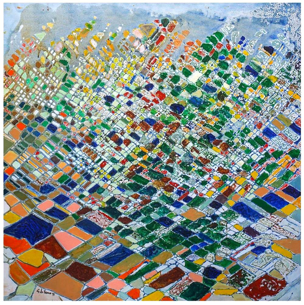 Abstract Painting di Giorgio Lo Fermo - Didascalia - Pittura a olio 1999