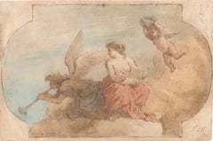 Scène allégorique - Stylo, encre brune et aquarelle attribués à J. Amigoni