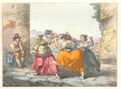 Genre Scenes / Rome 1800 - Lithographs and Watercolors - Mid 19th Century