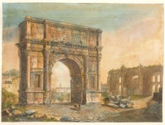 Triumphal Arches - Original Lithographs and Watercolors - Mid 19th Century