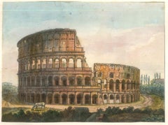 The Colosseum - Original Lithographs and Watercolors - Mid 19th Century