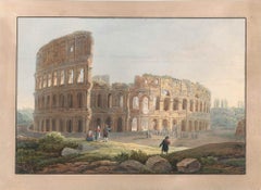 Colosseum - Watercolor by an Italian School Artist of 19th Century