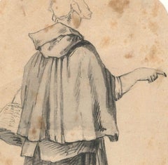 Figure de femme bretonne - dessin de J. P. Verdussen - fin du 18ème siècle