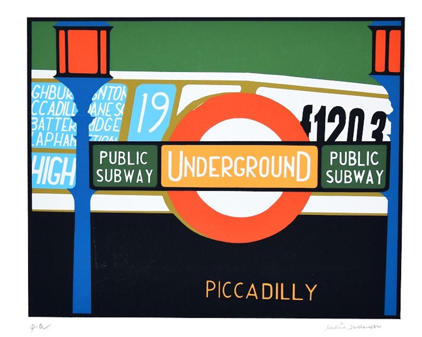 Piccadilly is an original colored serigraph realized by Mario Padovan in the 1960s.

Hand-signed in pencil on the lower right. Artist's proof (handwritten in pencil by the artist on the lower left).

Good conditions.

This artwork is a print of the