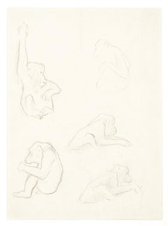 Monkeys - Original Drawing by Ernest Rouart - 1890s