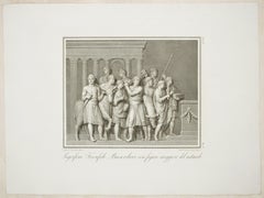 The Sacrifice - Original Etching by F. Cecchini After A. Tofanelli - 1821