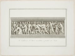 The Body of Hector Brought Back to Troy (Le corps de Hector renversé à Troy) - gravure de F. Cecchini