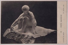 Une Petite Baigneuse - Dessin original à l'encre de Michel Simonidy - années 1910
