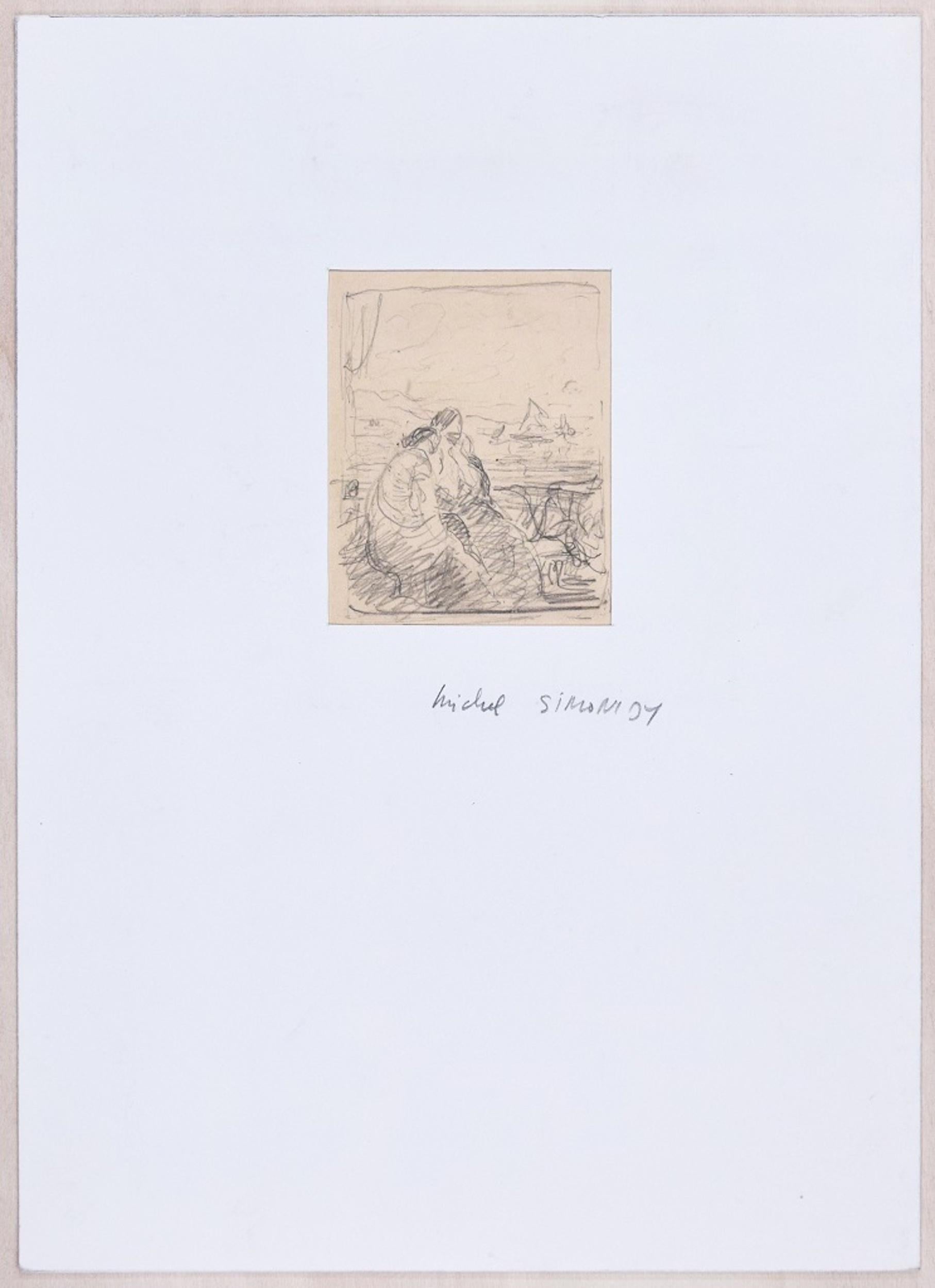 Deux Baigneuses is an original artwork realized by Michel Simonidy in the first years of the XX Century. 

Pencil on paper. Passepartout included (cm 26.5 x 19).

Mint conditions.

Very fresh artwork representing two bathers in the nature with a