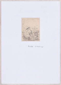 Deux Baigneuses - Pencil Drawing by Michel Simonidy - 1910s