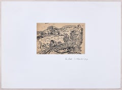 Stilized Landscape  - Original Ink Drawing by Michel Simonidy - 1910s