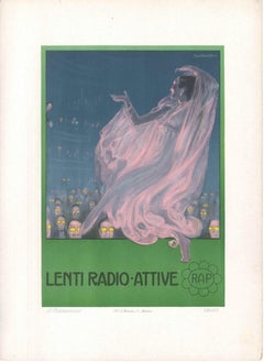 Lenti Radio Attive - Original Advertising Lithograph by L. Caldanzano - 1912