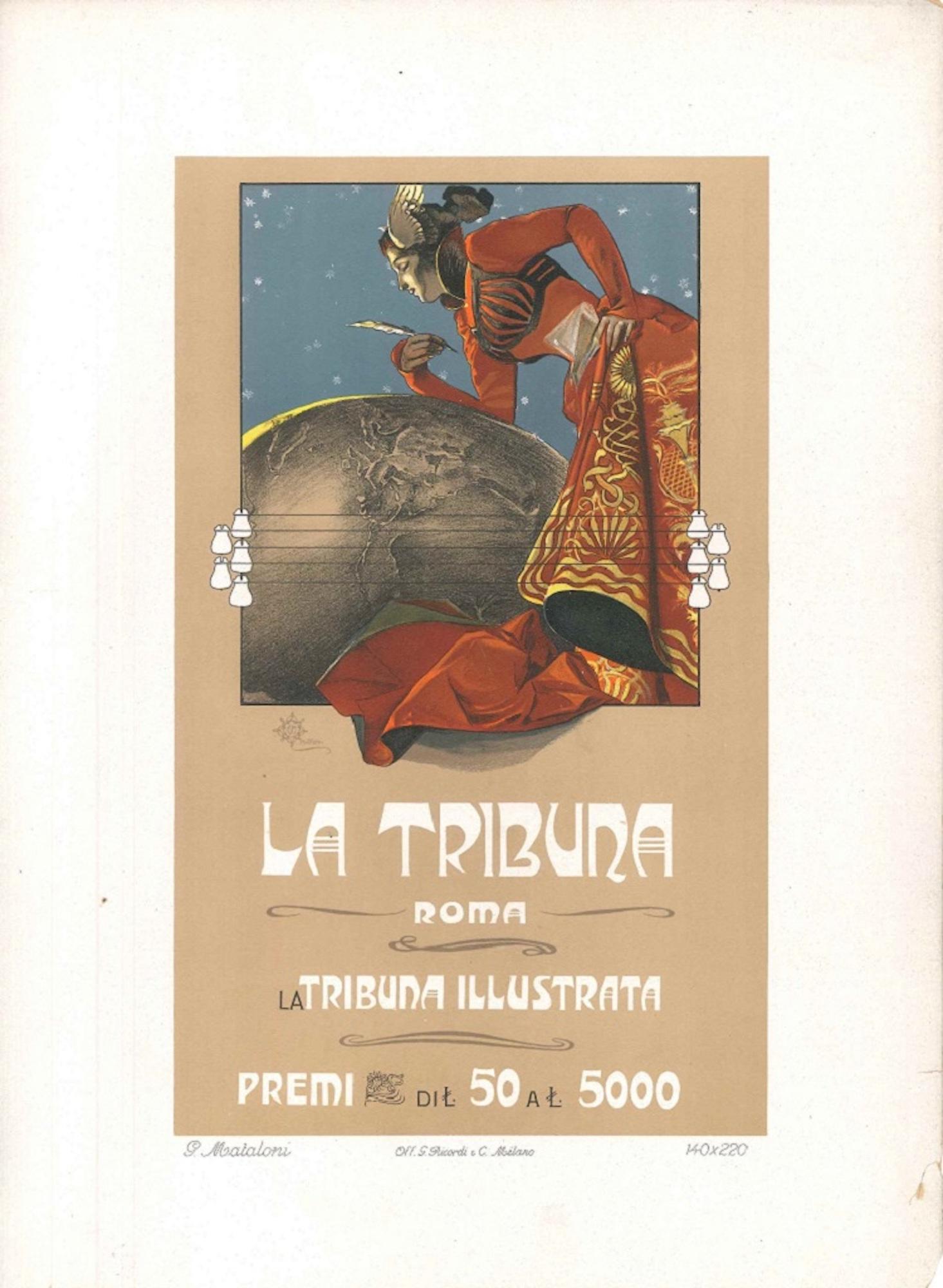 La Tribuna - Lithograph by G. Mataloni - 1897 - Art by Giovanni Mataloni