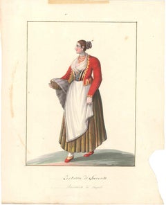 Costume di Sorrento - Acquerello di M. De Vito - 1820 ca.