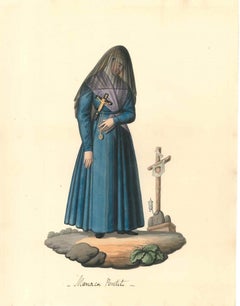 Manca Penitente - Acuarela de M. De Vito - 1820 ca.