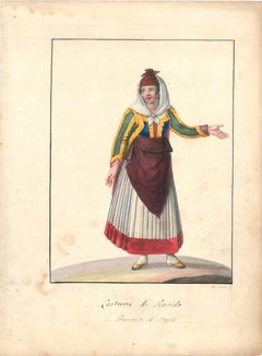 Costume di Procida - Acquerello di M. De Vito - 1820 ca.