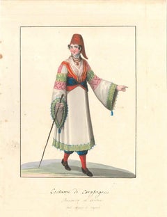 Costume de Carafagreci  - Aquarelle de M. De Vito