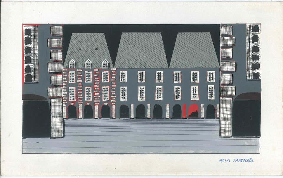 Alkis Matheos - Proof for a Costume - Original Tempera by A. Matheos ...