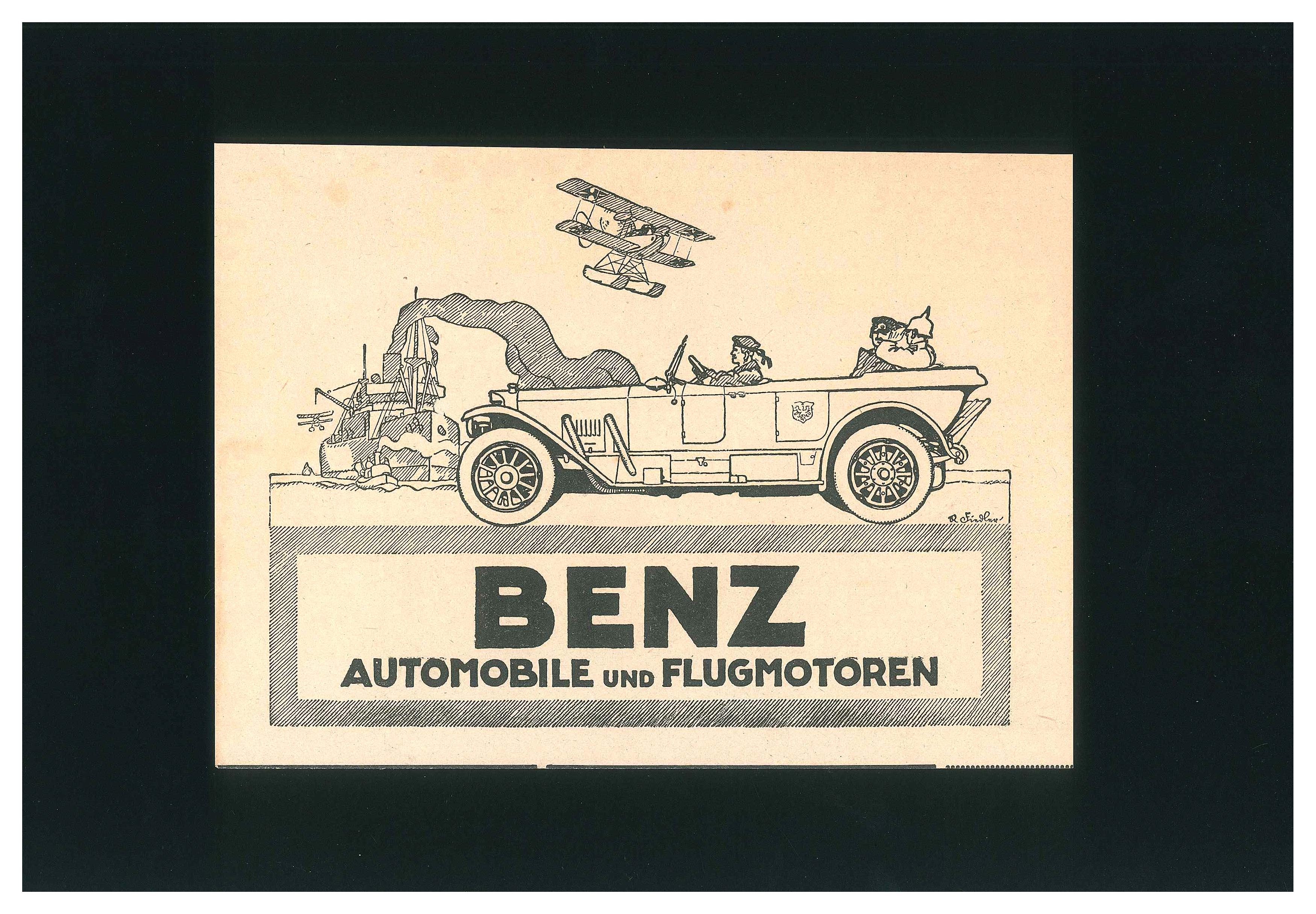 Publicidad Automóvil Benz - Publicidad Vintage Original en Papel - 1910/20