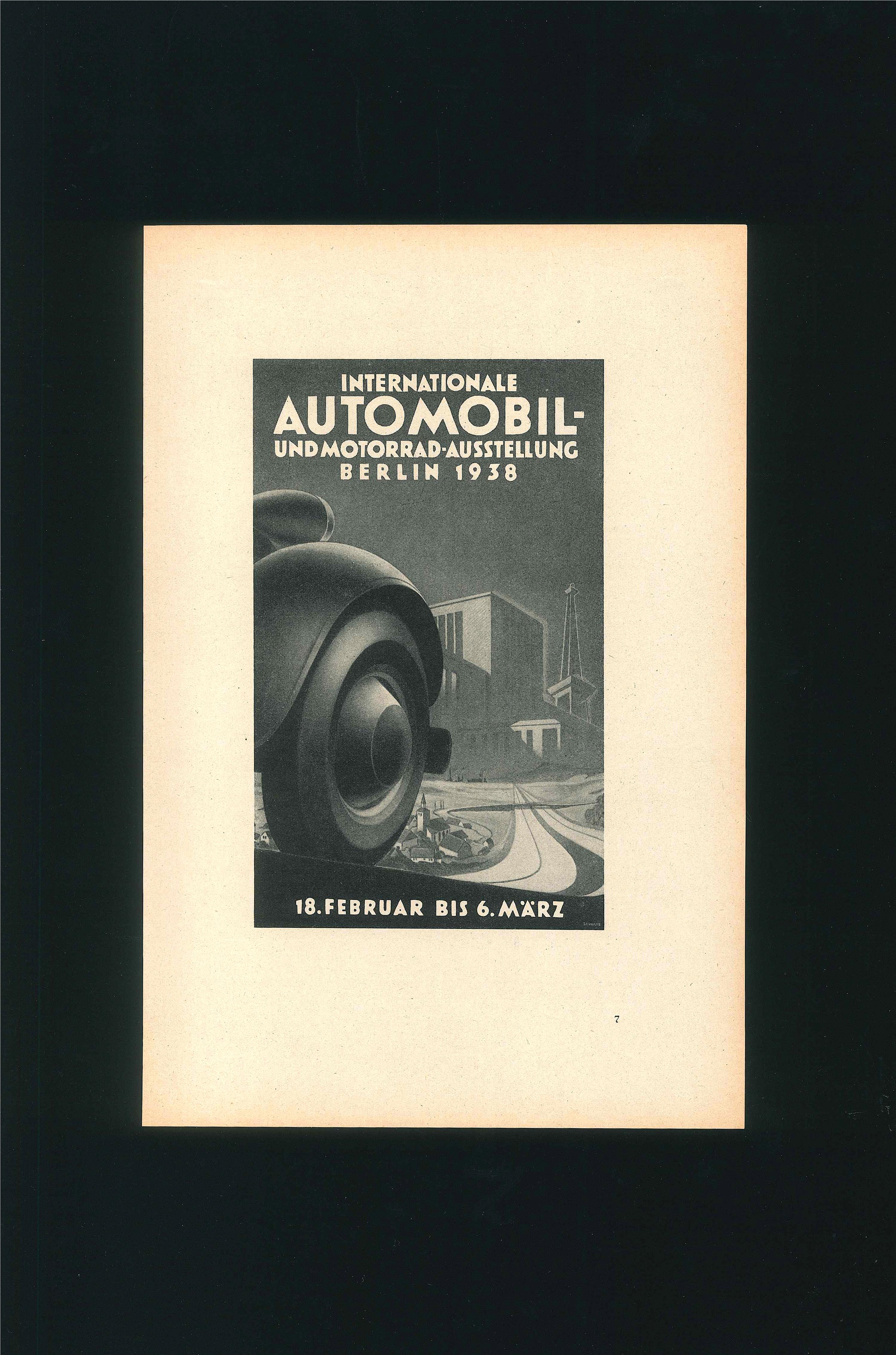 Internationale Automoil – Vintage-Werbe auf Papier – 1938 (Art déco), Art, von Unknown