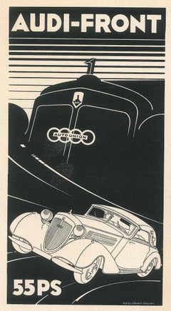 Audi-Front 55PS - Vintage Advertising on Paper - 1930s