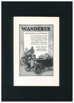 Wanderer - Vintage Advertising on Paper - 1930s