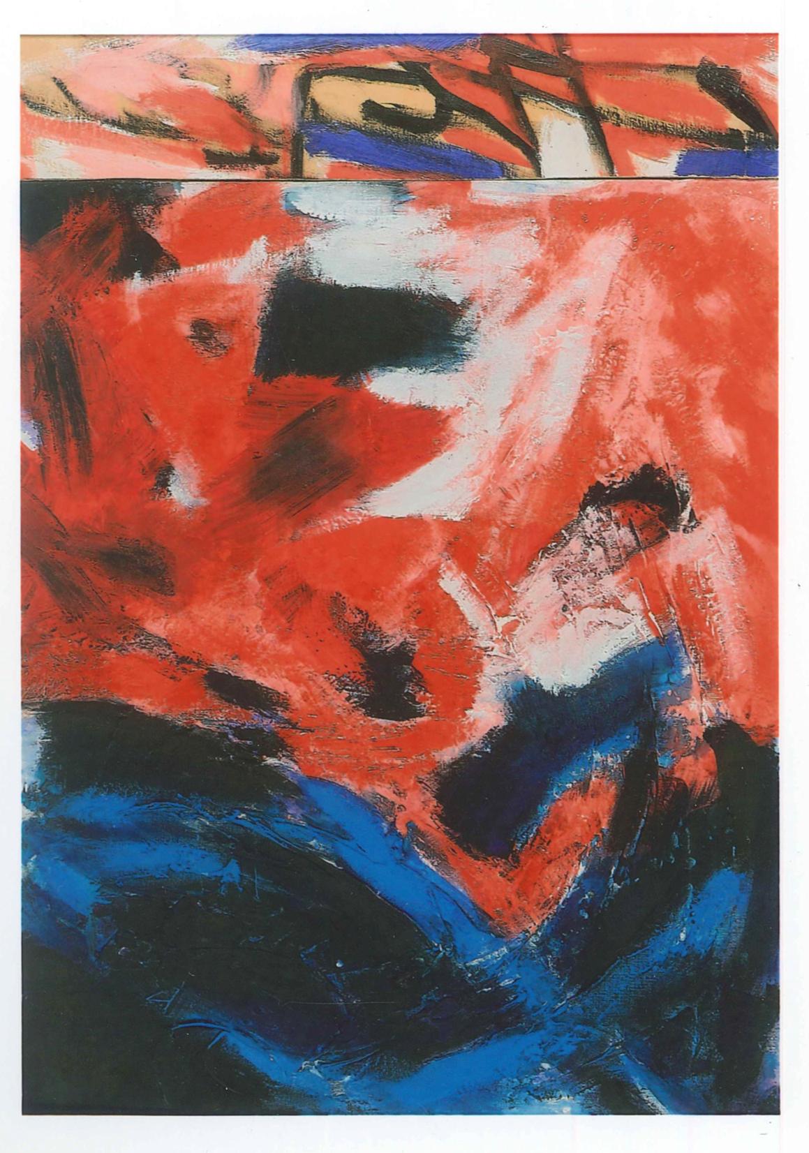 Abstract Expression ist ein Originalkunstwerk von Giorgio Lo Fermo aus dem Jahr 1994.

Öl auf Leinwand auf Hartfaserplatte.

Diese zeitgenössische abstrakte Komposition ist von Rot- und Blautönen geprägt: Einige weiße Pinselstriche verleihen dem