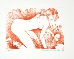 Nénuphar - Original Etching ad Drypoint by A. Doré - 1950s