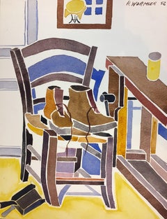 The Boots - Original Mixed Media on Paper by Henry Wormser - 1952